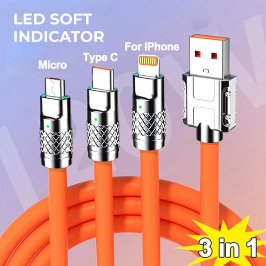 Fast Charging Data Cable 3 in 1 @ Just Rs.499/-