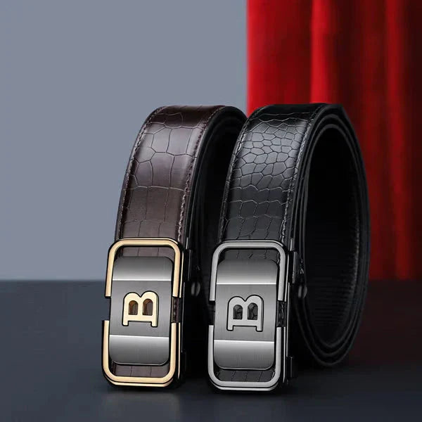 Buy 1 Get 1 Free – Men's Leather Buckle Belts (Black + Brown) Only ₹599