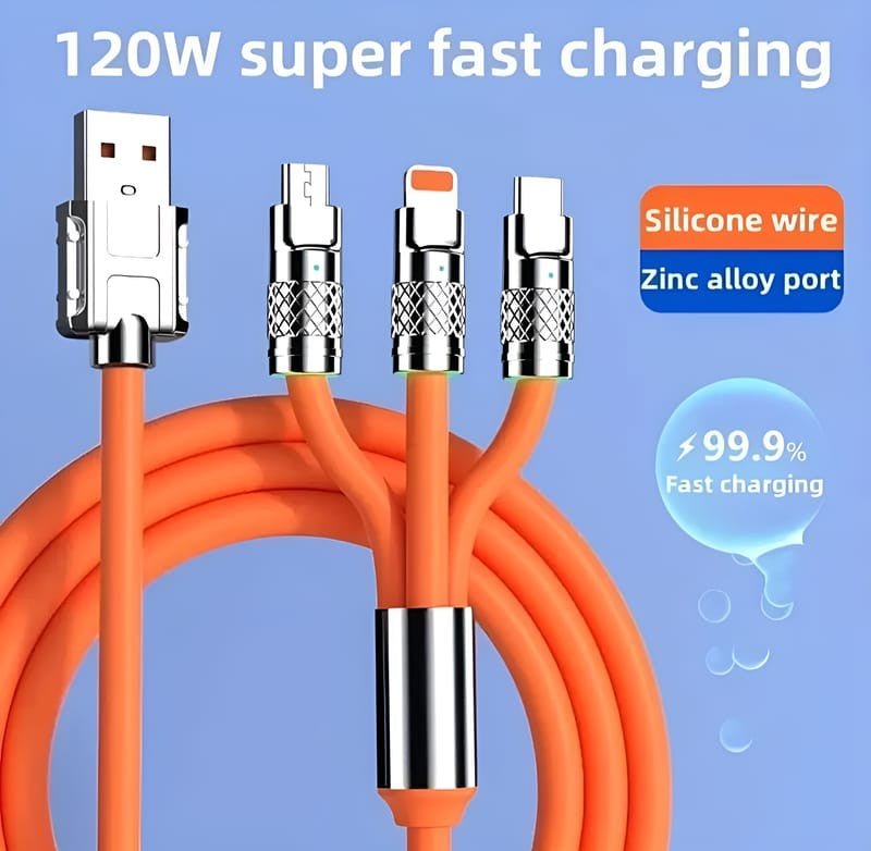 Fast Charging Data Cable 3 in 1 @ Just Rs.499/-