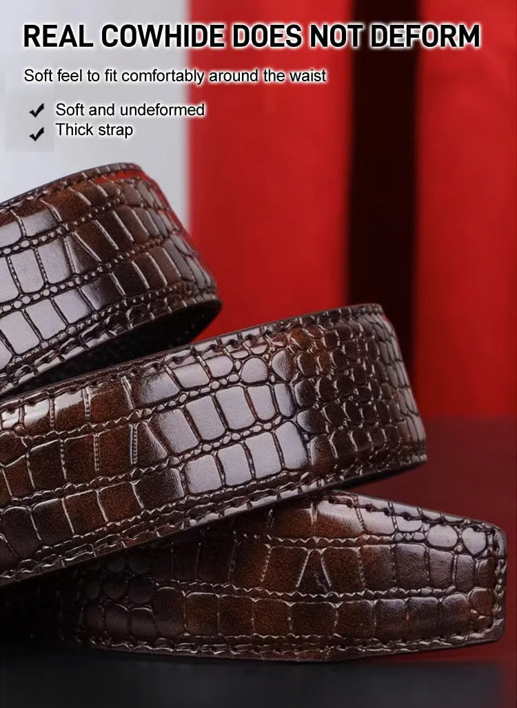 Buy 1 Get 1 Free – Men's Leather Buckle Belts (Black + Brown) Only ₹599